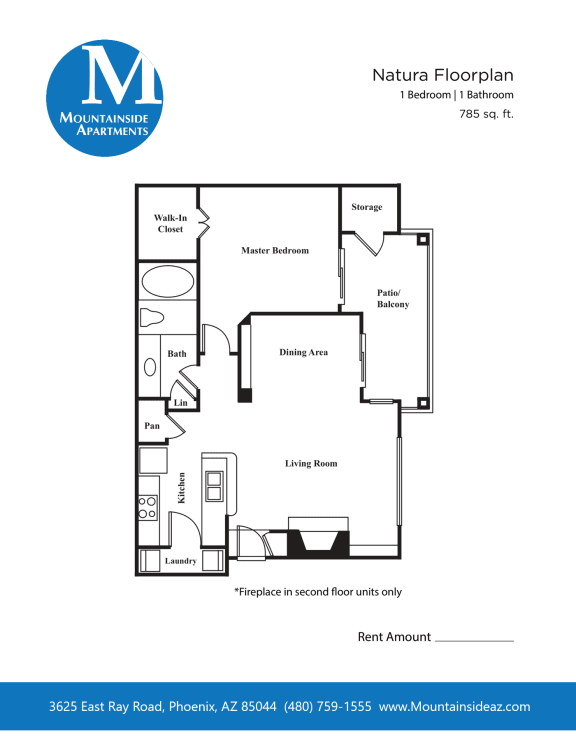 a floor plan for a bedroom apartment