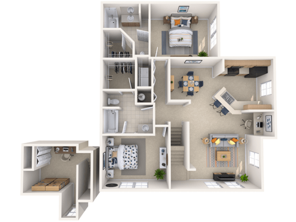 a floor plan of a 1 bedroom apartment with a bathroom and a living room
