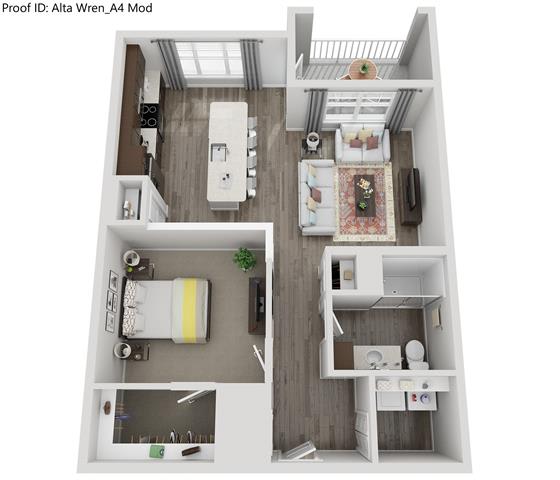 Gossamer LW Floor Plan at Alta Wren, Cary, 27519