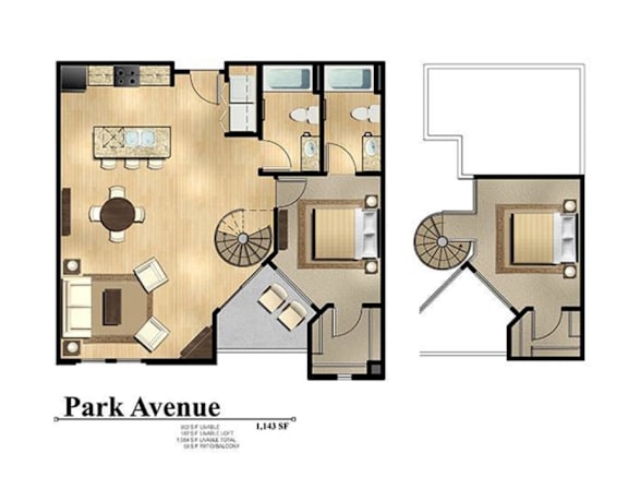 A floor plan of an apartment at 115 Park Avenue.