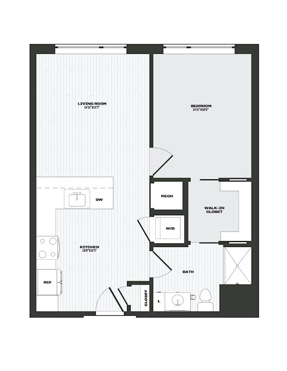 A black and white image of a floor plan for a house.
