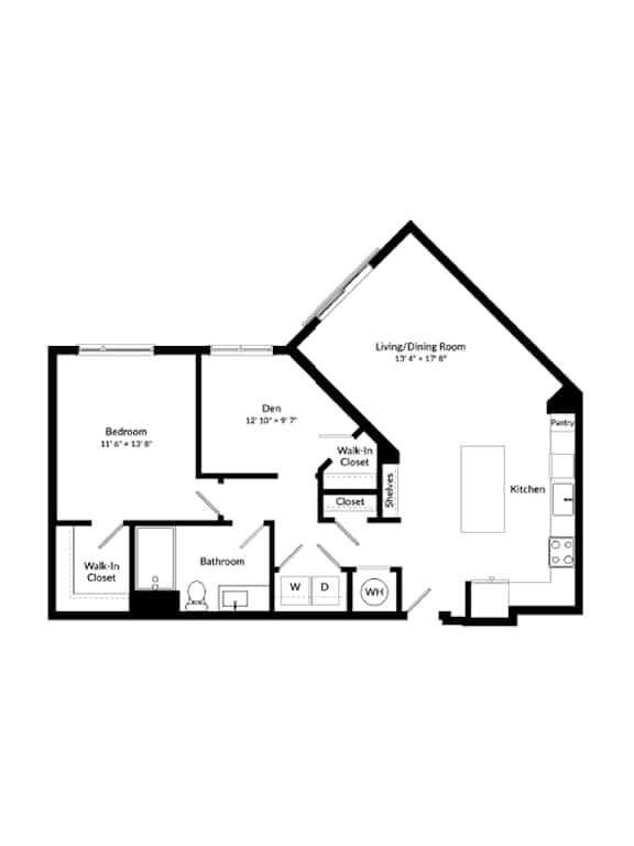 A black and white image of a house floor plan.