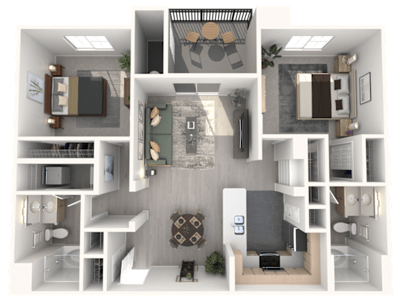 Skinner - 2 bed 2 bath - 1149 sqft