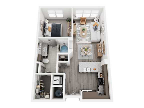 Floorplan A, at The landing at Vinnin Square, 330 Paradise Road