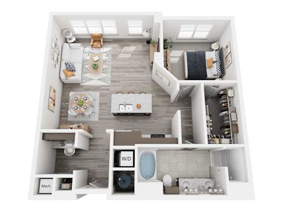Floorplan E, at The landing at Vinnin Square, Swampscott, Massachusetts