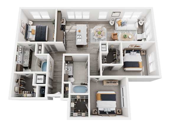 Floorplan N, at The landing at Vinnin Square, MA, 01907