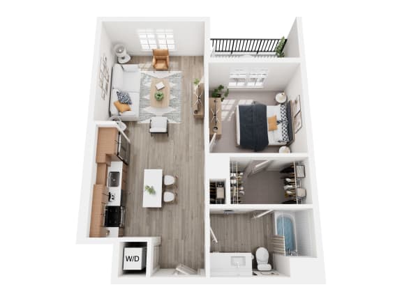 a 1 bedroom floor plan  woodland commons apartments