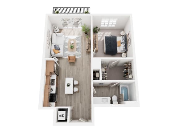 a 1 bedroom floor plan  woodland commons apartments