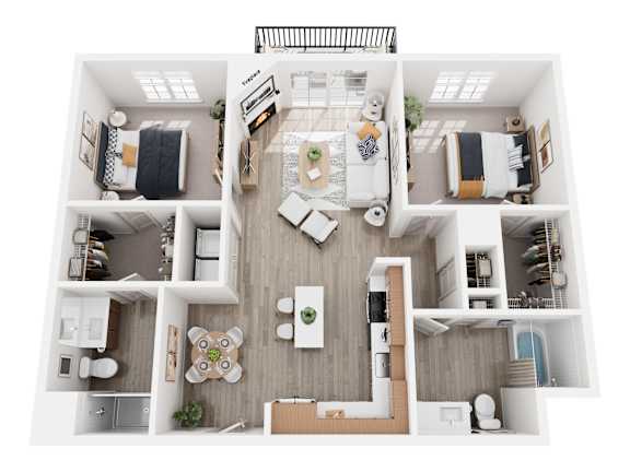 a 1 bedroom floor plan  395