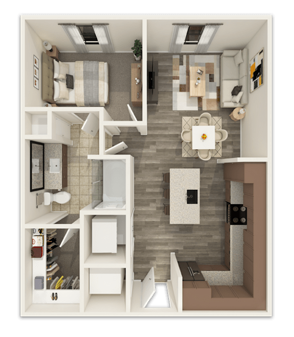 A7 Floorplan at 1711 Caroline, Texas, 77002