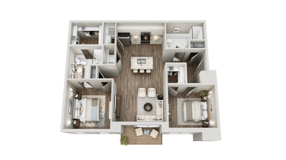 Floor Plan  C Floorplan at Alamira Apartments, Columbus, 43204