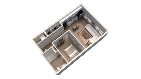 a floor plan of a two story apartment with a balcony at Kendall Park Too, Columbus, OH