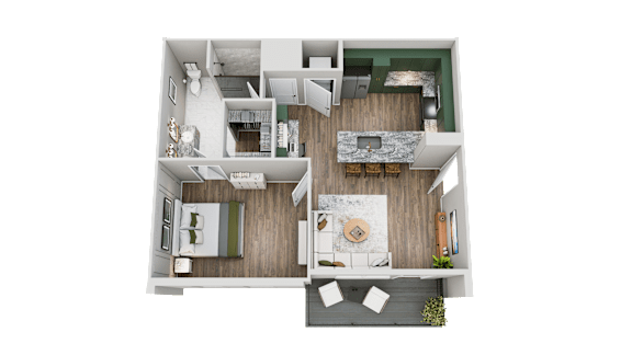 Floor Plan  2 bed 2 bath at Maison Apartments, Westerville, OH, 43081