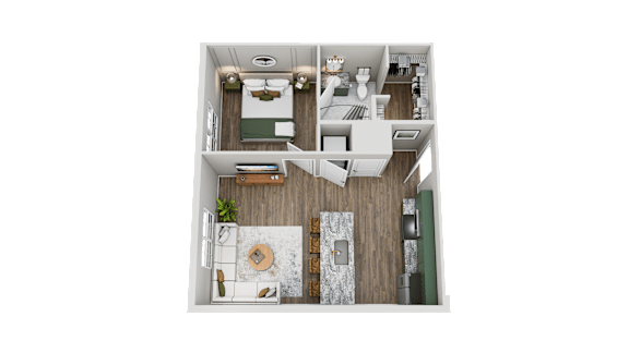 Floor Plan  1 BED 1 BATH at Maison Apartments, Westerville, 43081