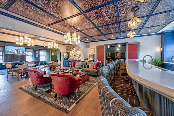 Decorated Lounge Area at Fairmont Apartments, Westerville, OH
