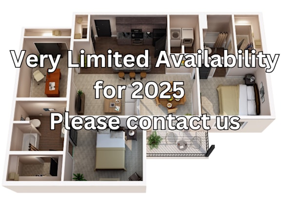 A poster advertising limited availability for 2025 and asking to contact the company.