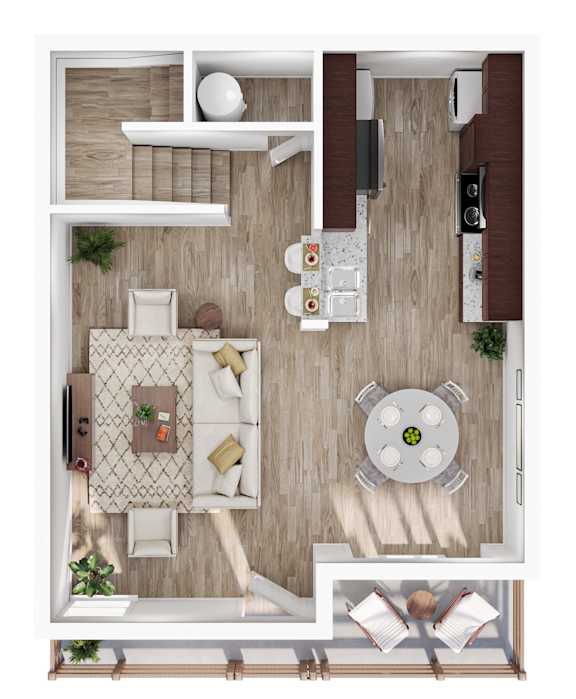 A5 First Floor at Tall Timbers Apartments, Houston Texas