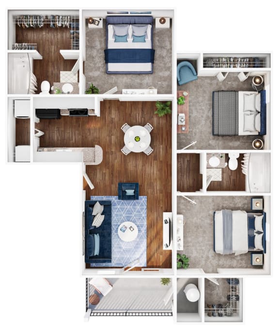 a floor plan of a house with a bedroom and a living room
