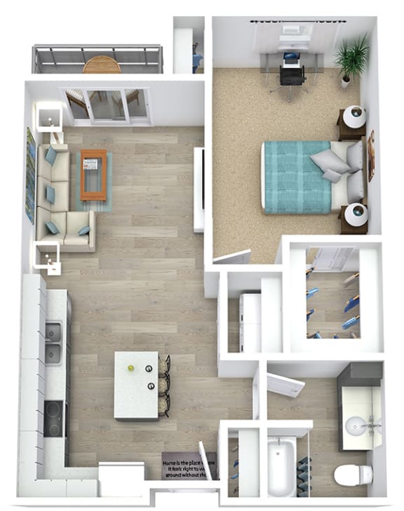 1 Bedroom 779 sq ft, Entry