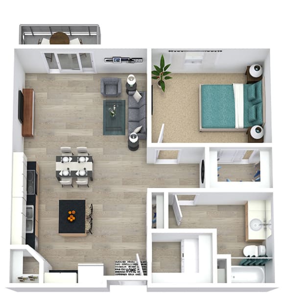 1 Bedroom 861 sq ft, XL