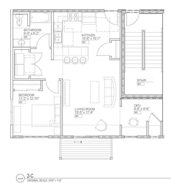 1 Bed 1 Bath + Den