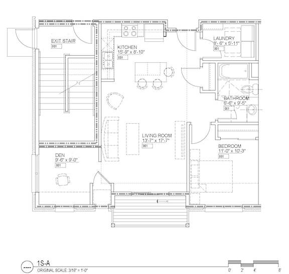 1 Bed 1 Bath + Den