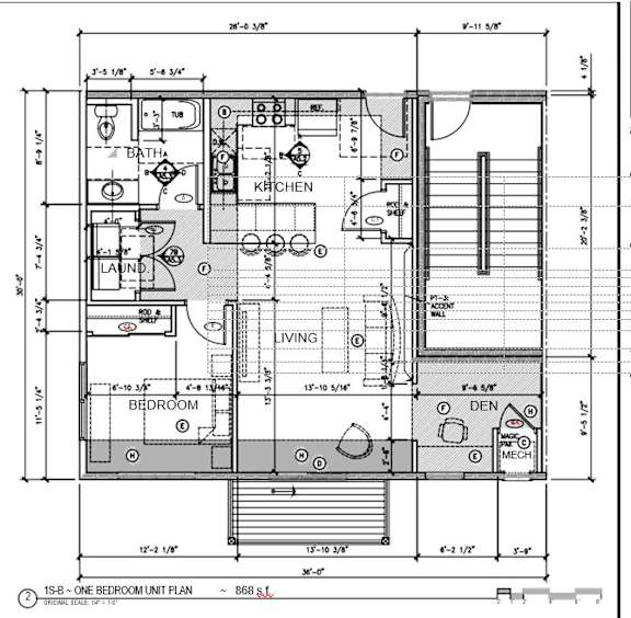 1 Bed 1 Bath + Den