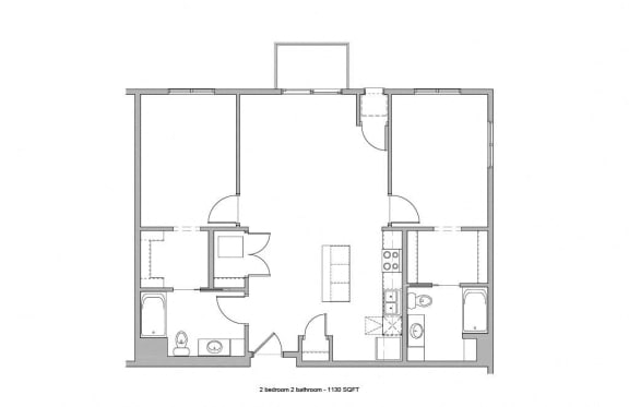 a floor plan of a small house with a bedroom and a living room
