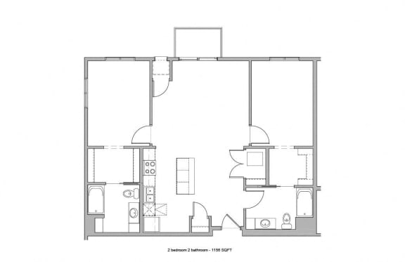 a floor plan of a small house with a bedroom and a living room