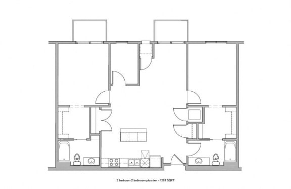 a floor plan of a renovated house with a bedroom and a living room