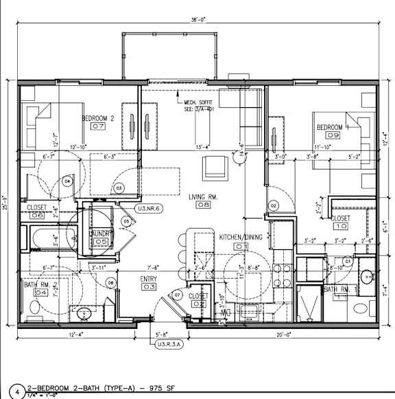 a floor plan of a house with bedrooms and a large living room