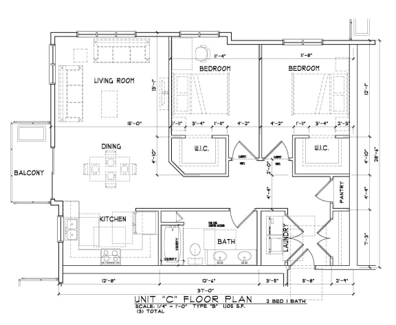 2 Bedroom 1 Bath