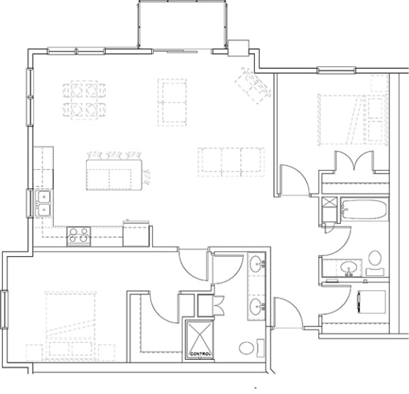 a black and white floor plan of a house