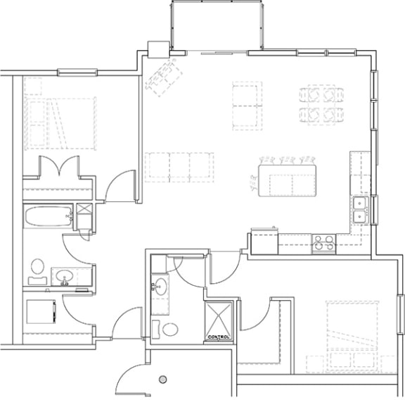 a black and white floor plan of a house