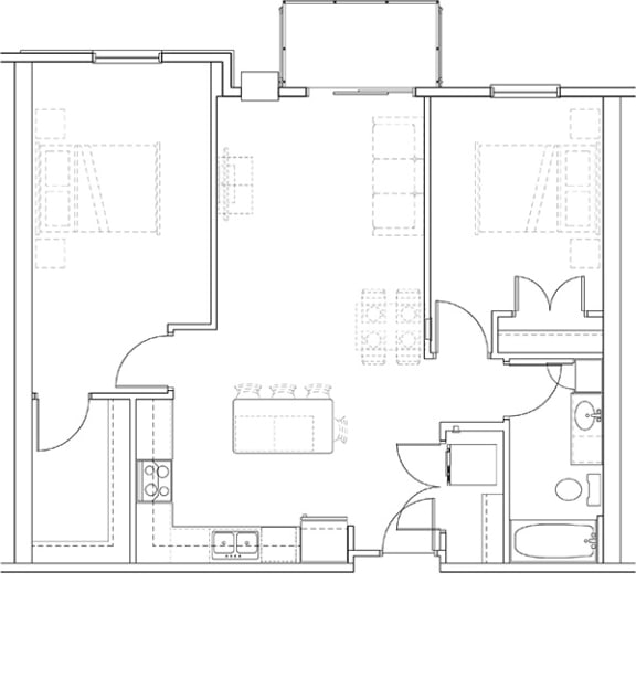 a black and white floor plan of a house