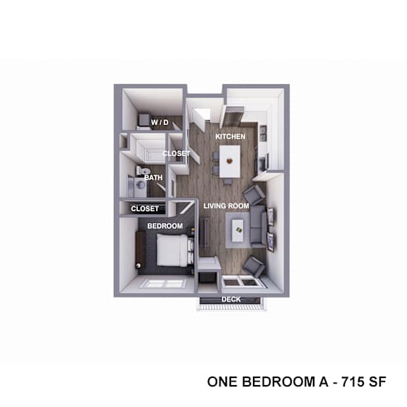 an image of our one bedroom floor plan