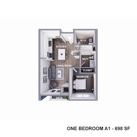 the settlement one bedroom a floor plan