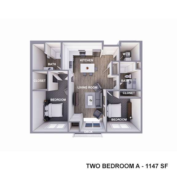 an image of our two bedroom floor plan with roommates