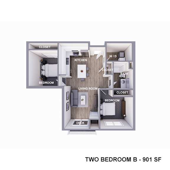 two bedroom floor plan the apartment residences