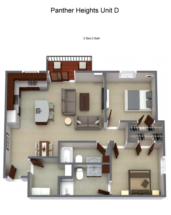 2 bedroom 2 bath