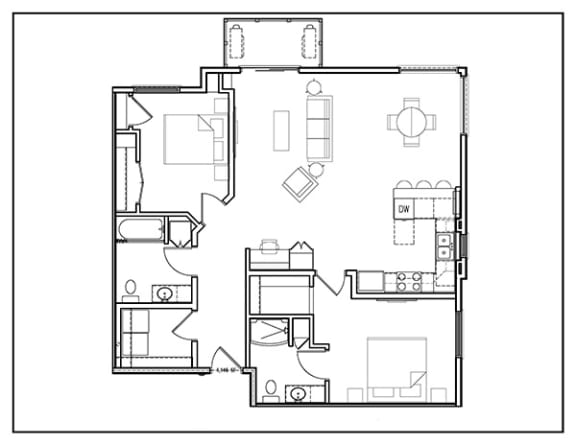 1146 sq ft, 2D