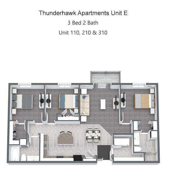 3 bed 2 bath
