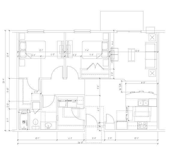 2 Bed 1 Bath