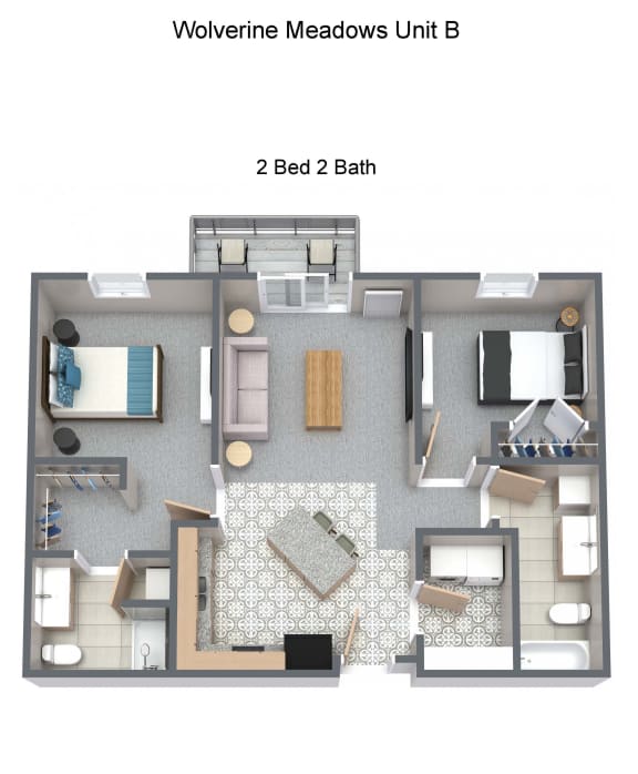 2 bd 2 bath