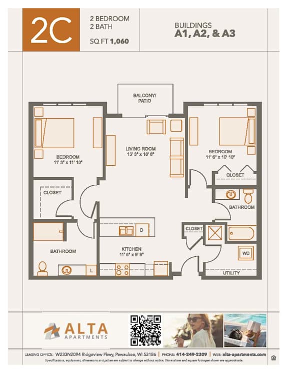 1 & 2 Bedroom Apartments in Pewaukee, WI | Alta Apartments
