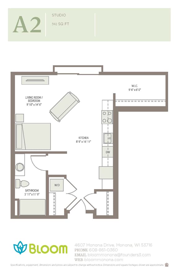A2 Floorplan at Bloom, Wisconsin, 53716