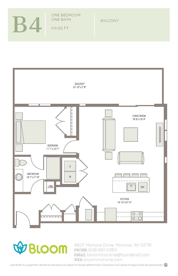 B4 Floorplan at Bloom, Wisconsin, 53716
