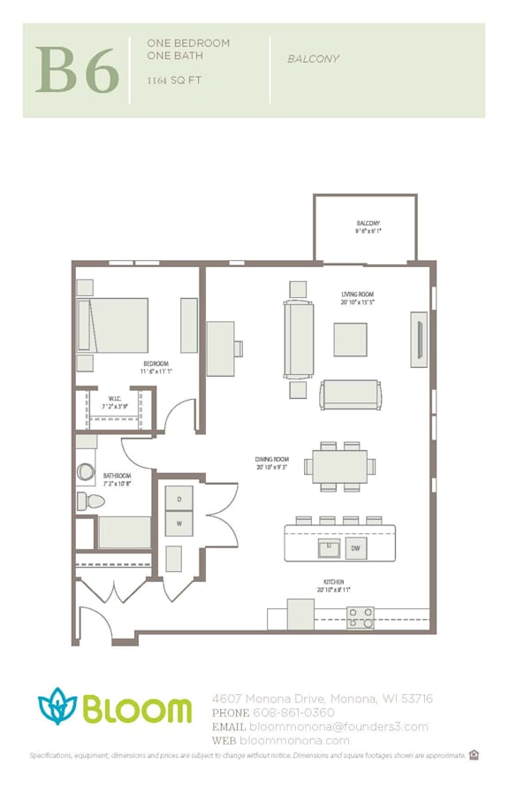 B6 Floorplan at Bloom, Monona, WI