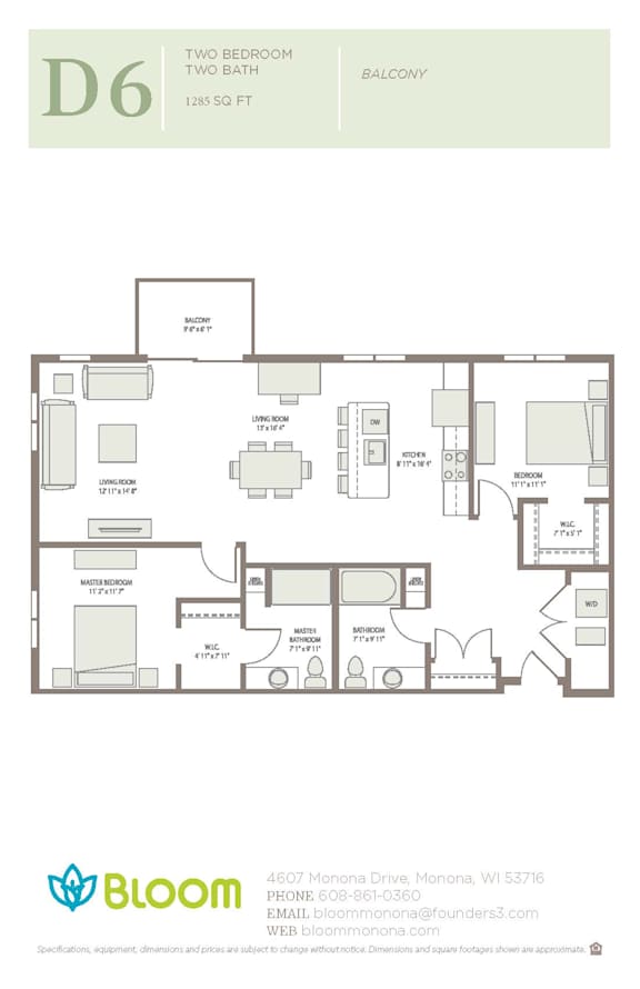 D6 Floorplan at Bloom, Monona, WI