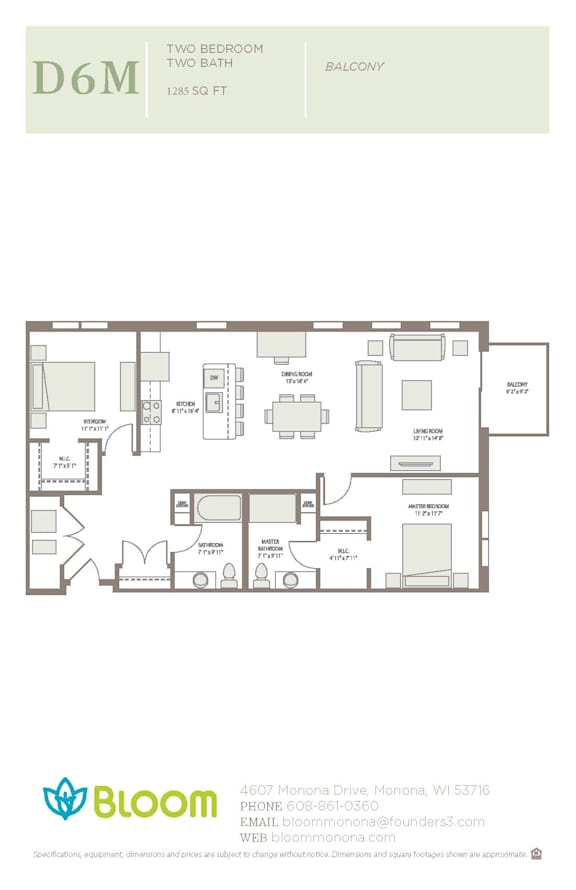 D6M Floorplan at Bloom, Monona, 53716